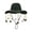 Dark Green, variant on Sun Hats for Women Men Australian Cork Hat, Australia Day Ethnic Adults Fancy Style Dress Hat Kit,for Aussie Hunter Festival Headpieces