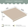 thumbnail image 4 of AECOJOY 13' x 10' Manual Retractable Patio Awning,Outdoor Awning Retractable Sunshade Shelter-Beige, 4 of 9