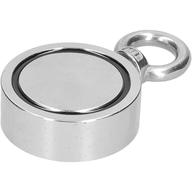 Imán de pesca de doble cara, herramienta de recuperación de doble cara de 300 kg, imanes de pesca de neodimio fuertes de 60 mm, para río, lago, pesca en interiores y exteriores, ShuxiuWang 8390605818066