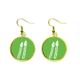 thumbnail image 1 of Verduras,expresión feliz,cuerpo de bambú. Ear Dangle Golden Drop Earring Jewelry Mujer Unbranded M, 1 of 3