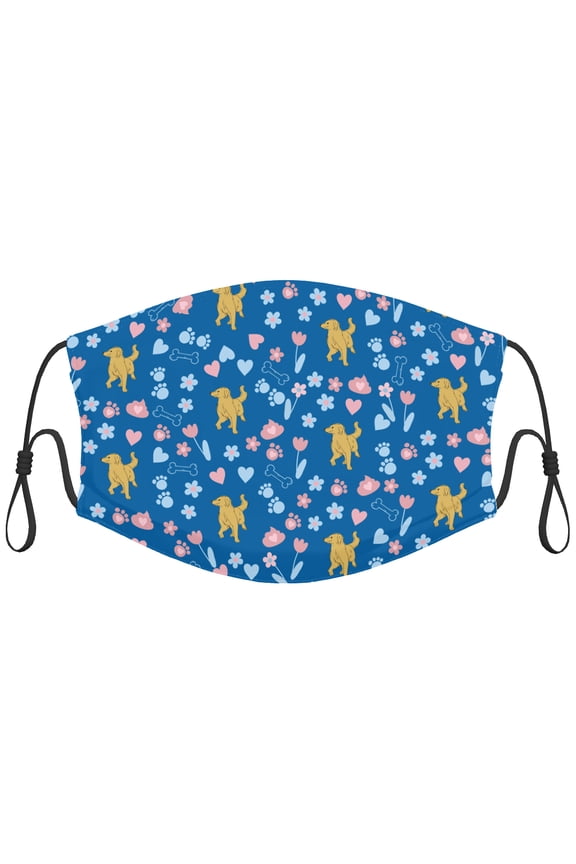 Cute Nova Scotia Duck Tolling Retriever Dog Graphic Printed Cloth Face Masks Reusable Washable Adjustable for Child (1 PCS)