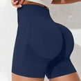 thumbnail image 2 of Yoga Shorts High Waist Breathable Workout Yoga Gym Seamless Cycling Shorts Womens Yoga Pants Navy XL, 2 of 4