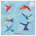 thumbnail image 2 of Window Flakes Anti-Collision Watercolor Hummingbird Window Clings, Multicolor Glass Safety Set of 9 Decals, 2 of 7