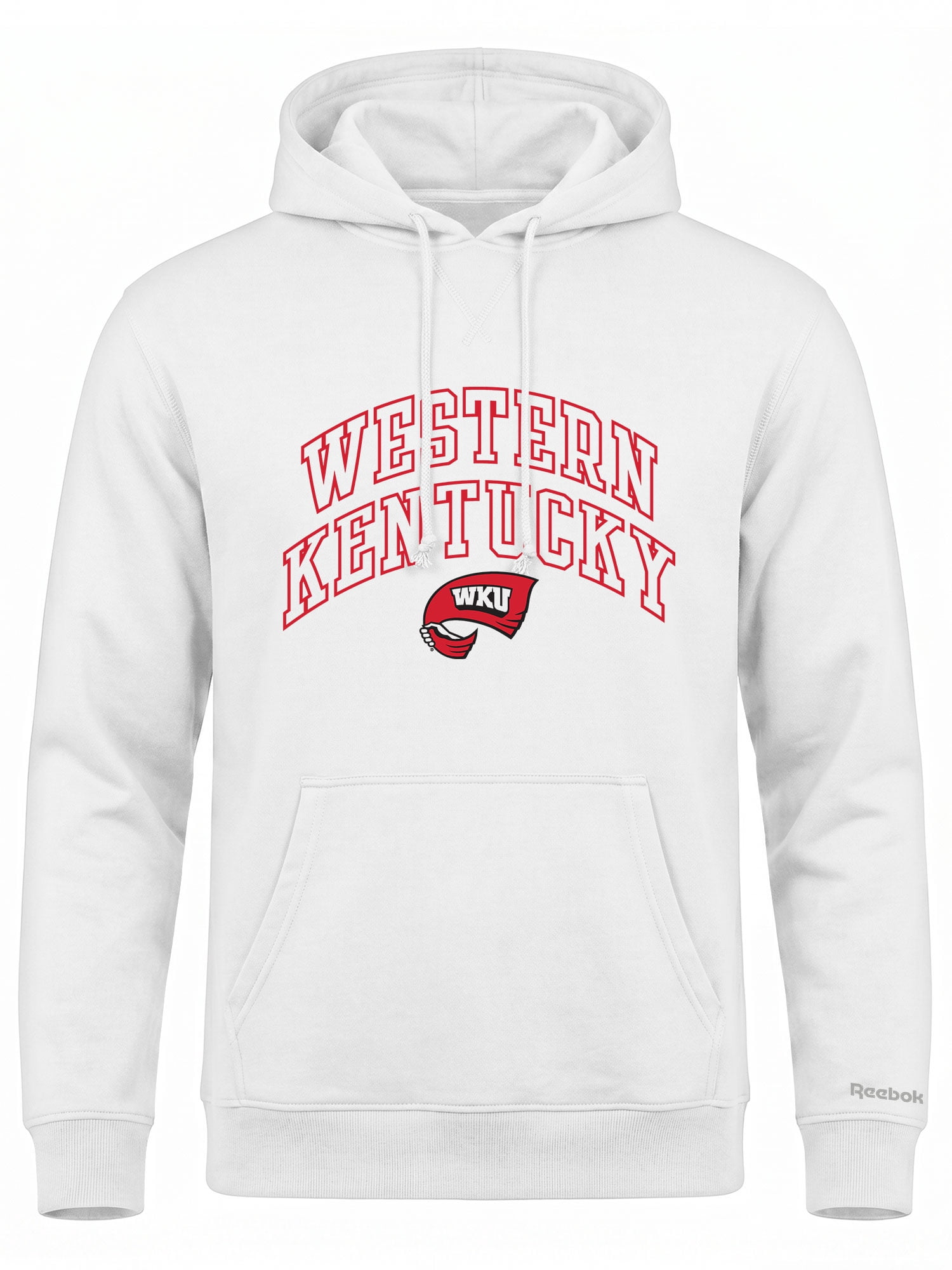 Western Kentucky Hilltoppers Reebok Mens White Hooded Sweatshirt