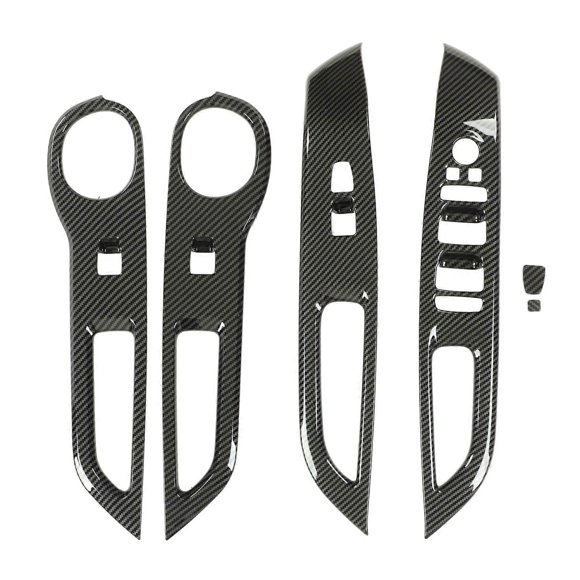 Window Lift Panel Cover Trim Carbon Fiber Style Decoration Replacement for Hyundai Santa Cruz 2022 and Later
