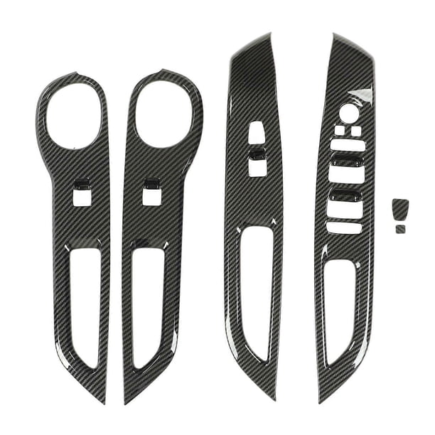 Window Lift Panel Cover Trim Carbon Fiber Style Decoration Replacement for Hyundai Santa Cruz 2022 and Later