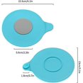 thumbnail image 2 of Paquete de 2 tapones de silicona reciclables para bañera (azul + verde), tapón de drenaje de goma reciclable para bañera, tapón de bañera, tapón de bañera para baño, cuarto de lavado, cocina, 2 of 5