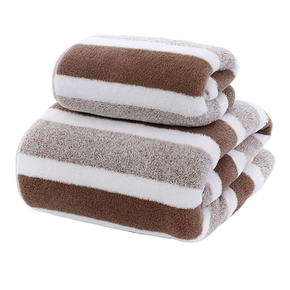 Elainilye Towels for Bathroom, 2-Pack Soft Absorbent Towels - 1 Bath Towels & 1 Hand Towels for Hotel Home Use, Quick-Drying (Set of 2), Coffee