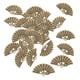 thumbnail image 5 of 50 piezas de colgantes de abanico de metal de moda para hacer joyas con horquillas y collares Bronce antiguo, 5 of 7