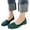 Green, variant on Oyedens Womens Slip On Loafers Rollable Portable Square Toe Low Heels Ballet Flats Mesh Dress Shoes