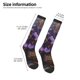 thumbnail image 2 of Fotbe Ornate Purple Floral Vase Calcetas Divertidas Estampadas para Hombre y Mujer, Calcetas de Algodón hasta la Rodilla para Caminar, Correr, Enfermería y Embarazo, 2 of 6