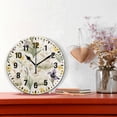 thumbnail image 2 of Yayeee 10" Wall Clock Battery Operated Quartz Round Silent Non-Ticking Home Decor, Floral Rabbit, 2 of 6
