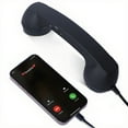 thumbnail image 1 of Wisewang Téléphone Rétro de Communication avec Transmission de Signal Stable et Récepteur de Style Type-C Combiné de Téléphone Rétro Noir, 1 of 6