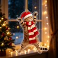 thumbnail image 3 of WKSCLPAI Flat‑Printed Pet Cat Acrylic Christmas Hanging Ornament, Cute Xmas Pendant for Indoor Home Holiday & Party Decoration, Style A, 3 of 8