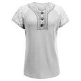 thumbnail image 5 of Floleo T-Shirt à Manches Courtes Plissé Élégant pour Femme à Col Rond, Léger, Ample, Polyvalent (Blanc, M), 5 of 5