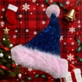thumbnail image 3 of Oalirro Sequin Santa Hat, Christmas Hats for Women Or Men, Soft Adults Holiday Hat for Santa Claus Party Supplies Gifts for New Year Headwear, 3 of 9