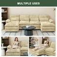 thumbnail image 6 of SOULART 110" Cloud Sofa,Khaki U shaped Sectional couches for living room, modular couch with Chaise, 6 of 9