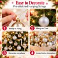 thumbnail image 5 of Velmasee 30PCS Shatterproof Christmas Tree Ornaments Set - Assorted Shapes Hanging Christmas Ball Ornaments Baubles Set with Strings for Holiday Xmas Tree Home Party Decor, 5 of 7