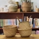 thumbnail image 2 of Maceta de estilo nórdico, cesta de paja tejida, suministros para el hogar, cesta de almacenamiento de paja, cesta de flores de paja plegable, 2 of 6