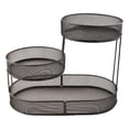 thumbnail image 3 of Cesta de frutas de Metal, soporte para servir, soporte de 3 niveles, soporte para centro de mesa de mostrador, cesta de almacenamiento de alambre de negro, 3 of 8