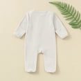 thumbnail image 4 of CAUYDY Newborn Boy Coming Home Outfits Baby Clothing 0 3 6 9 Months 1T 2T Preemie Long Sleeved Sleepers Infant Boys Romper Fall Winter Toddler Pajamas White for Sizes 9-12 Months, 4 of 4