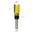 thumbnail image 2 of 3PCS 1/4" 6.35mm Shank Straight Flush Trim Router Bit Set Woodwork Wood Template Cutter TAPDRA Spare Part, 2 of 3