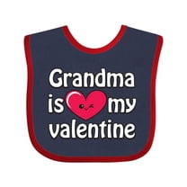 Inktastic Grandma is My Valentine Boys or Girls Baby Bib