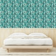 thumbnail image 3 of Ambesonne Botanical Peel & Stick Wallpaper for Home, Eucalyptus Leaves Buds, 13"x100", Teal Brown White, 3 of 5
