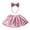 A01-Pink, variant on Godom Kids Girls Ballet Skirt Set 2T-11T Party Tulle Dance Skirt with Bow Hairband Costume,Hot Pink