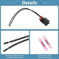 thumbnail image 4 of Conector del sensor de velocidad ABS para Dodge, Jeep, Ford, Mitsubishi, 2 pines, pigtail/socket 88861094/52125003AB, juego de cableado con termorretráctiles, 4 of 8