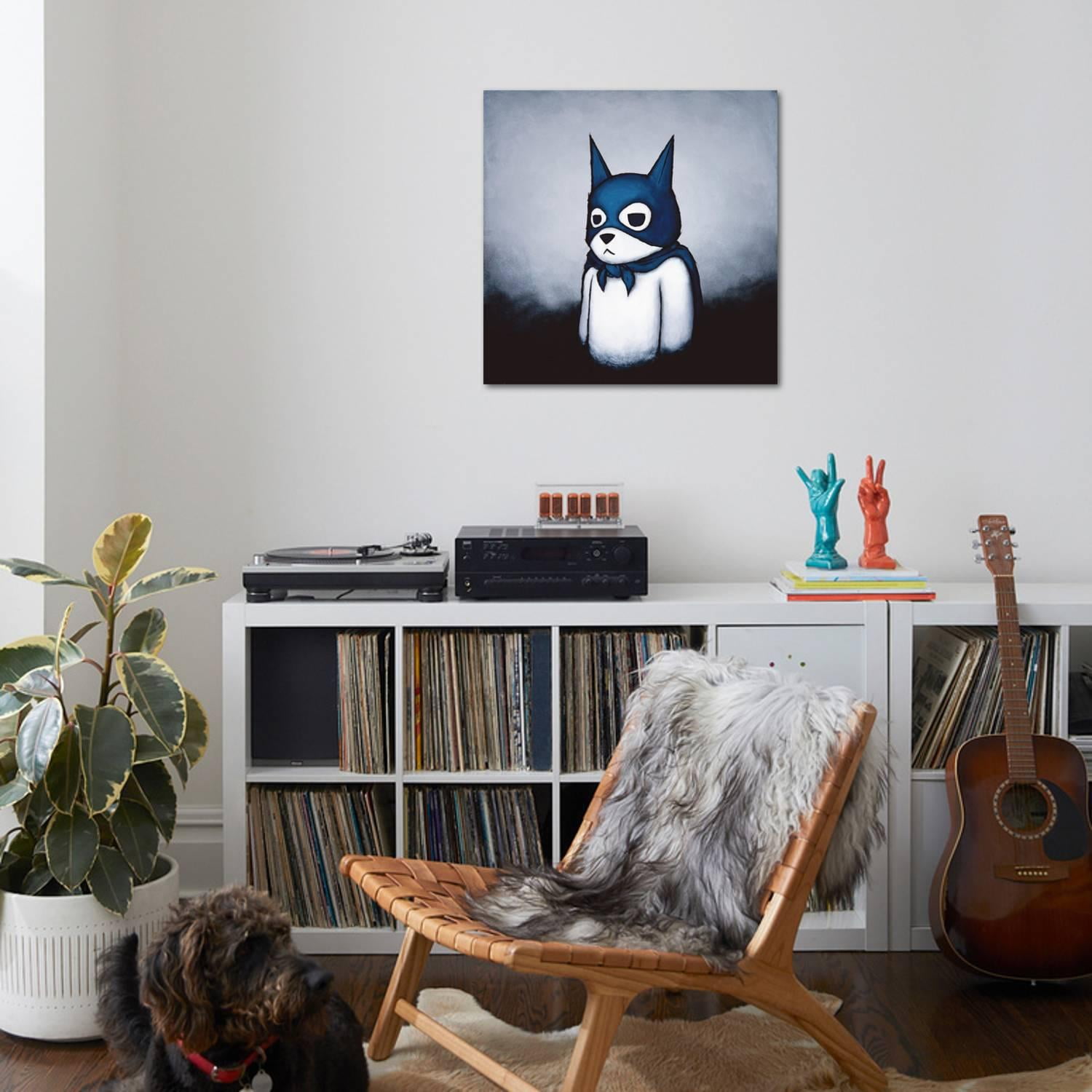Art.com Bat Bear Art Print by Luke Chueh, Black Frame Wall Art, 29
