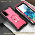 thumbnail image 5 of SaniMore for Samsung Galaxy S20 FE Case with Hidden Bracket Rugged Heavy Duty Protective [Hard PC Back + Silicone Bumper] Shokcproof Anti-drop Tri-layer Hybird Shell For Galaxy S20 FE, Black/Rose, 5 of 7