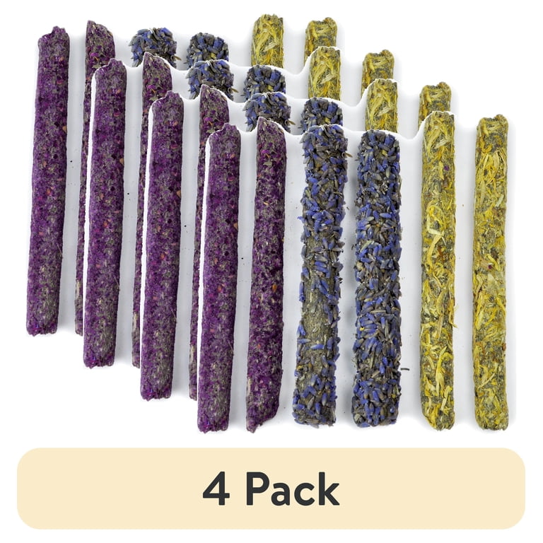 Prevue Naturals Flower Chew Sticks for Small Animals, 4 Pack photo 1