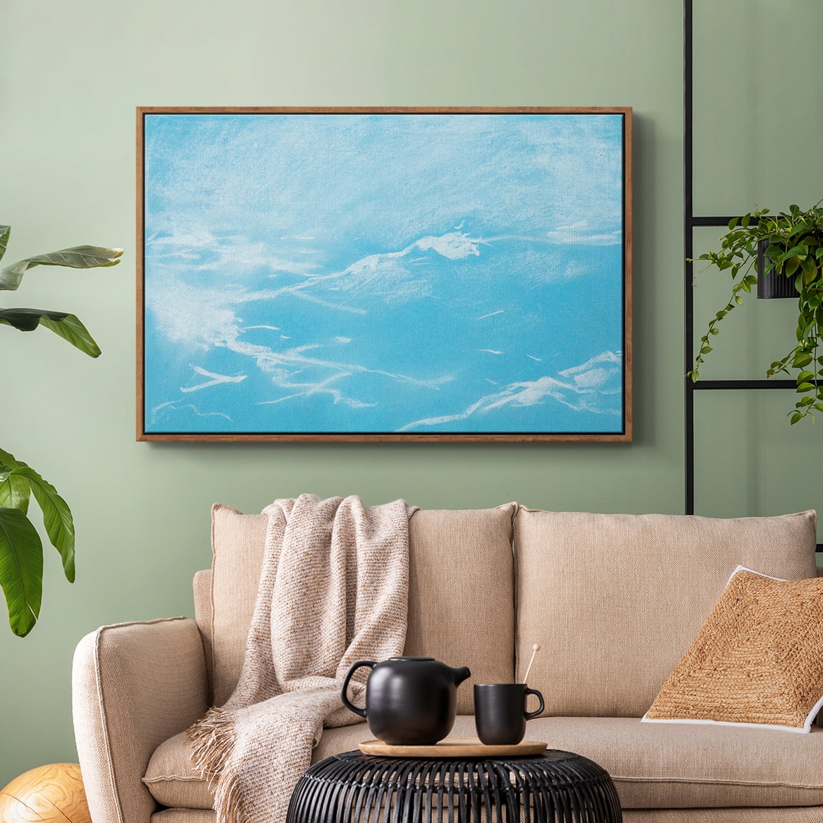 Vintage Landscape-CXLVI By Wexford Home Framed in Walnut Wood Gallery Wrapped Canvas 17 in. x 25 in.