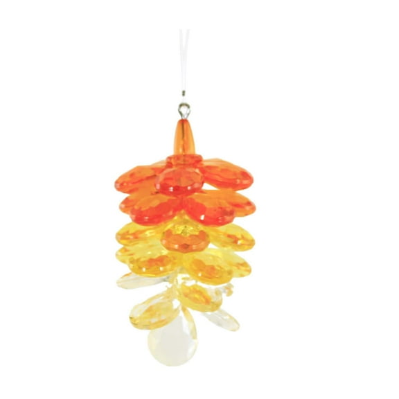 Crystal Expressions Pinecone Acrylic Ornament Eternal Life Acryf102 Orange