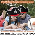 thumbnail image 4 of Set de disfraces de pirata Halatool 72 piezas para niños: sombreros, bigotes, 4 of 7