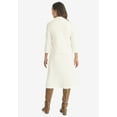 thumbnail image 2 of Jessica London Women's Plus Size 2-Piece Sweater Jacket Dress, 2 of 6