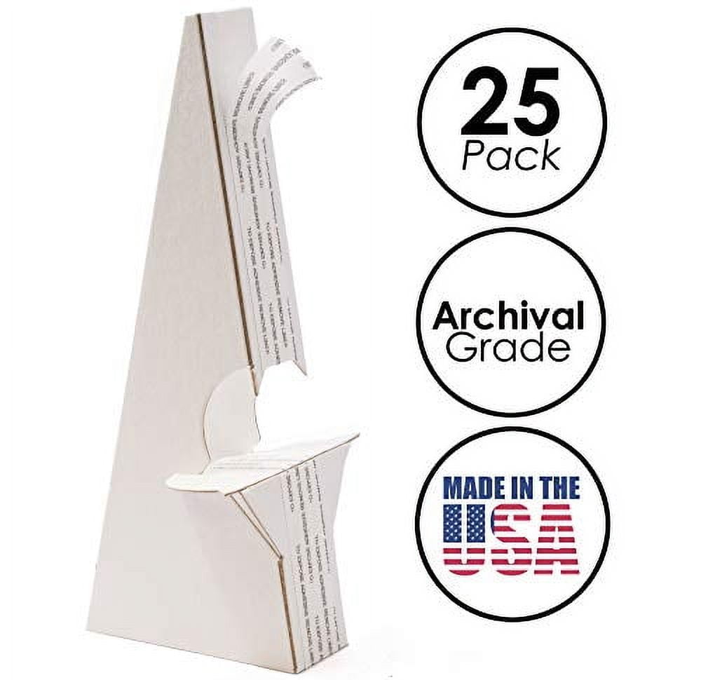 Double-Wing Self-Stick 7in Easel-Backs - White  set of 25