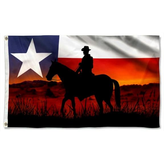 Cayyon Texas Flag Cowboy Texan Grommet Flag 3x5Feet Banner with 2 Brass Grommets