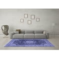 thumbnail image 3 of Ahgly Company Machine Washable Indoor Square Persian Blue Traditional Area Rugs, 7' Square, 3 of 4