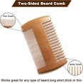 thumbnail image 3 of Peine para Barba CHAO Madera de Durazno con Funda de Cuero, 3 of 5