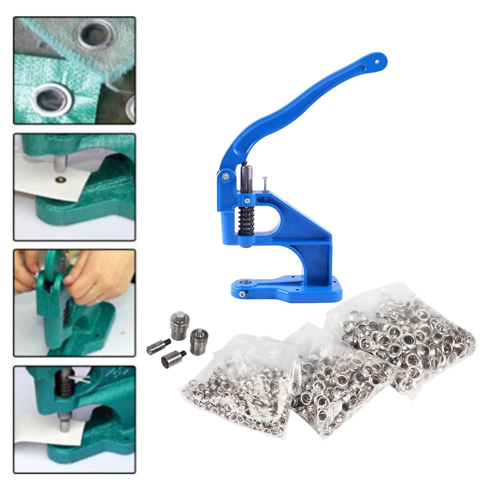 Hand Push Grommet Machine Grommets Grommets Tool with 1500 Pieces Grommets for Grommets Snap Buttons Rivets Eyelets Beads