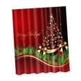 thumbnail image 4 of Cortina de ducha de baño moderna Sunnimix 180 cm x 180 cm diseño navideño Árbol de navidad Cortina de la ducha, 4 of 4