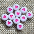 thumbnail image 1 of FONDOTIN 100Pcs Assorted Color Heart Beads Jewelry Making Beads Set Acrylic Beading Kit for Craft and Design, 1 of 8