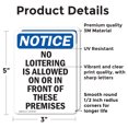 thumbnail image 2 of (2 Pack) No Loitering Is Allowed On Or OSHA Notice Sign 5 Inch X 3.5 Inch Vinyl Label Decal Sticker Weather Resistant, UV Protected for Workplace, Business, and Construction Site, Made, 2 of 7