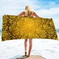 Beach Towel Vintage Gold Bath Towel Oversized Sand Free Beach Towel