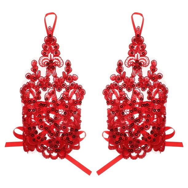 1 par de guantes de encaje para niñas de las flores, guantes de baile para niños, guantes de actuación, guantes de vestir para niñas de las flores, guantes para bodas