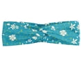 thumbnail image 1 of Floral Headband, Swirled Stalks and Foliage Leaves Pattern with Blossoming Petals Nature Design, Elastic and Soft Women's Bandana for Sports and Everyday Use, Grey Red Coconut, by Ambesonne, 1 of 3