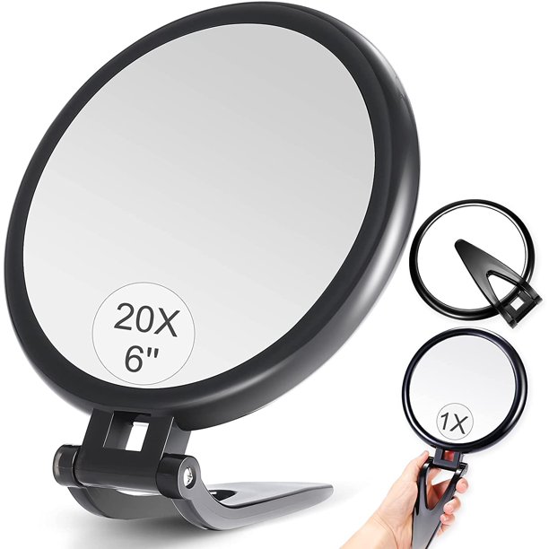 travel magnifying mirror with stand
