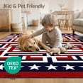 thumbnail image 4 of ODIKA Front Border Patriotic Striped Stars Festive Generic Door Independence for Playroom, Bedroom, Reading Nook, Pet Friendly & Kids Safe Play, 4 of 7
